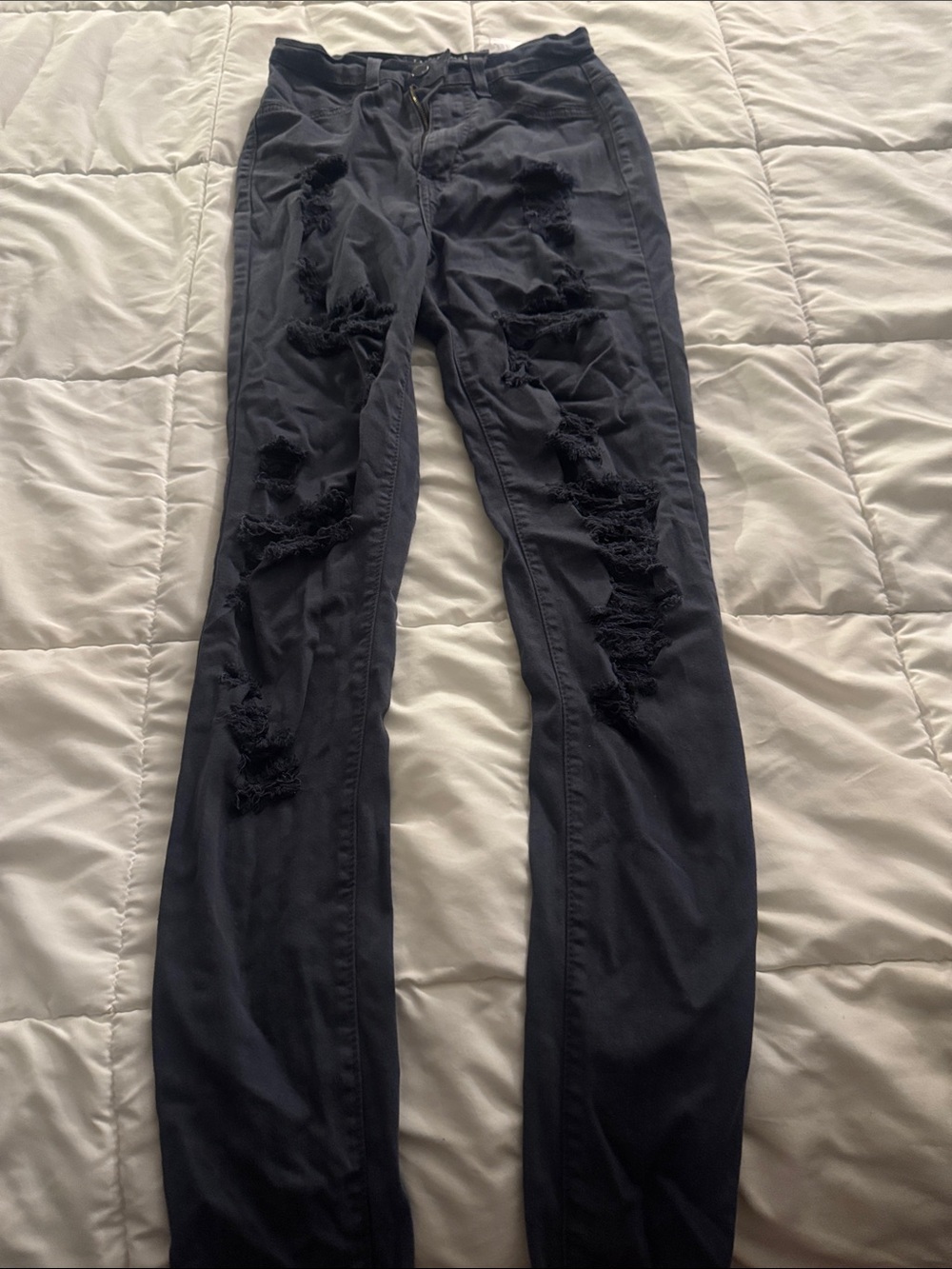 Aphrodite Black Distressed Skinny Jeans